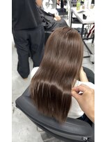 ACTION 心斎橋 second /髪質改善/縮毛矯正/【10月上旬 NEW OPEN（予定）】&nbsp;巻ける縮毛矯正のストレートver 透明感カラー　髪質改善