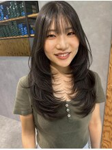 ハウリーヘアアンドスパ(HAURY hair&spa) レイヤー オリーブグレージュ