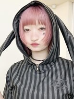 モリオフロムロンドン 原宿本店(morio from London)&nbsp;ハイトーンボブレイヤーショートウルフ前髪ありピンクカラー