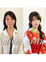 美容堂&nbsp;浴衣　ナチュラルヘアセット＆メイク