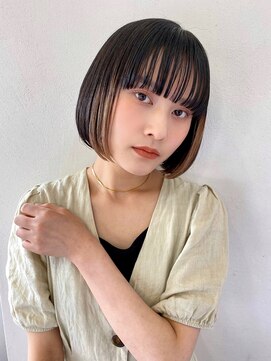 レイラバイアフロート 吉祥寺(Lila by afloat) ミニボブとインナーカラー【アフロート 吉祥寺　緒方】