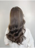 mowen 南堀江 透明感アッシュグレージュ×ヌーディーカラー