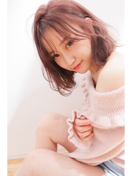 ウォークヘアーリリィ(Walk hair lily) 大人ピンクブラウンロブ