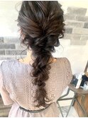 結婚式☆編みおろしヘアアレンジ