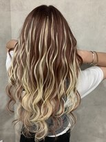 アンシュシュ(UN CHOU-CHOU)&nbsp;ピンクブラウンホワイトハイライト