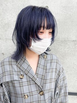 ノラジャーニー(NORA Journey) 【佐藤】ウルフカット×ネイビーブルーカラー