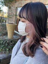 ヘアビータ 松前店(HAIR vita)&nbsp;インナーカラー×ピンク