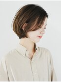 切りっぱなしボブ美髪ピンクブラウン逆三角ベース四角卵形丸型
