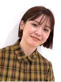 コンパクトにおさまる◎大人気の丸くならない切りっぱなしボブ