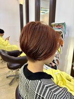 ヘアアーク(HAIR arc) ショートボブ#ひし形#ファイヤーオレンジ#スカーレット#かわいい