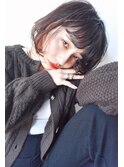 【堀惠】インナーカラーイヤリングカラーオレンジミディアム