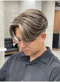 メッシュニュアンスパーマセンターパート