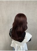 ピンクブラウン　ワインレッド　チェリーレッド
