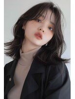 ラナ 新宿(lana)&nbsp;くびれヘア/ミディアム/シースルーバング/【lana hair新宿】