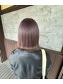ラクヘアー 明大前(rakhair)&nbsp;切りっぱなしボブ。アレンジしやすい長さです！