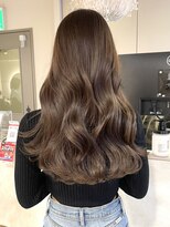 ネオリーブ チロル 横浜西口店(Neolive CiroL.)&nbsp;柔らかココアベージュ艶髪ロングウェーブヘア小顔【横浜】