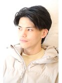 【新富町】メンズ理容室のビジネスツーブロック長めに短髪