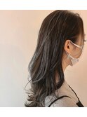 髪質改善　ナチュラル柔らかロング　極細ハイライトグレージュ