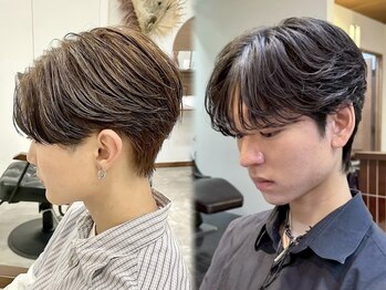 アトラクト バイ ラック 津田沼(Attract by LUCK)の写真/メンズカット×メンズパーマで理想のカジュアルへ◎トレンドを取り入れ、仕事や学校でも輝くスタイル♪