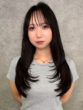キャパ セントラル 天神 大名店(CAPA central) 韓国風ヘア エギョモリ 顔周りカット レイヤーカット 20代