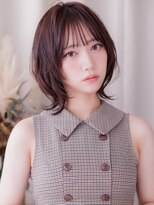 カバーヘア ブリス 上尾西口店(COVER HAIR bliss)&nbsp;夏カラーブリーチなし小顔シースルーバングマレットウルフ20代a