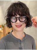癖毛風ニュアンスボブパーマ