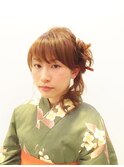 お花みたい！お団子アップ♪浴衣ヘア
