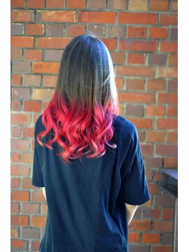 ソレイジュ(soleige) グレーアッシュ～レッドグラデーション