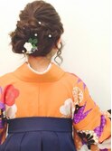 【卒業式着付けヘアセット】 謝恩会 二次会 スタイル1
