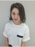 センターパート ボルドー クラシカル ワンレン 大人ボブ 下北沢