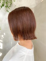 テトヘアー(teto hair) ボブ　ワンレン　オレンジ　切りっぱなし　マンダリン