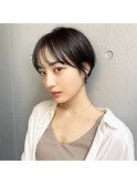 マッシュ大人かわいい耳かけスリークボブローライト前下がり小顔
