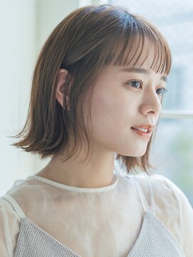 ガーデン タチカワ(garden tachikawa) 20代30代大人かわいいうる艶髪透けバングぷつっとボブ