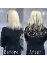 エクステ専門店あるじゃんすー 宇都宮店&nbsp;ホワイト×イエロー×ブラック#シールエクステ#美髪#韓国#宇都宮