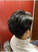 ナチュラルビジネスパーマ　新橋　理容室　床屋　ヒロ銀座