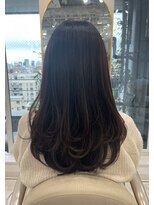 レミエ ダイカンヤマ(lemiie) レイヤー★ロング★韓国ヘア★暗髪