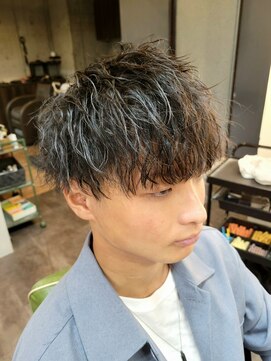 メンズ レオ 南森町店(men's LEO) マッシュ×ツイストスパイラルパーマ×ツーブロック×刈り上げ