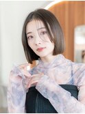 韓国レイヤーハッシュカットかきあげバング艶髪スタイル小顔