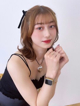 ベレーザ 渋谷(BELEZA) 6378黒髪アッシュブラック韓国ヘア波巻きワンカールパーマ