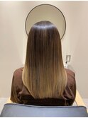 髪質改善＊ロングレイヤーグレーベージュ＊美髪【Zina船橋】