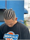 ストレートコーンロウ