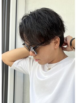 メンズバイココテラス 豊中(men's by cocoterace) マッシュウルフ/メンズカット/毛流れパーマ/ツイスパ