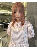 ブリーチカラーケアブリーチ巻髪レイヤースタイルダブルカラー