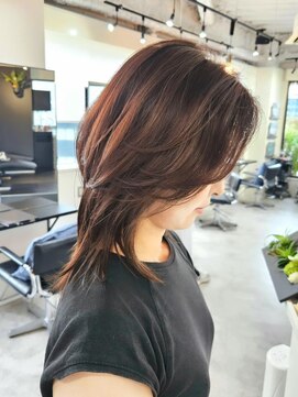 エイス 梅田 中津(Ace) レイヤーカット　ブラウンカラー