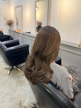 ブリーチなし/ベージュカラー/透明感カラー/艶髪