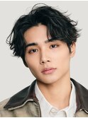 大阪梅田ニュアンスパーマフェザーパーマセンターパートゆるめ◆