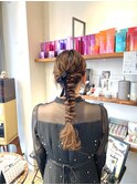 ヘアアレンジ/アレンジ/ヘアセット/セット/編みおろし