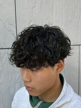 ゼノ 海老名(XENO) シャドウパーマラウンドマッシュフェザーパーマメンズパーマ眉毛