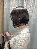 レイヤーボブ/ラテグレージュ/韓国巻き/顔周りカット