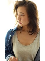 リマ(RIMA)&nbsp;【RIMA】 外国人風☆ノームコアなセミディ×ミルクティーカラー